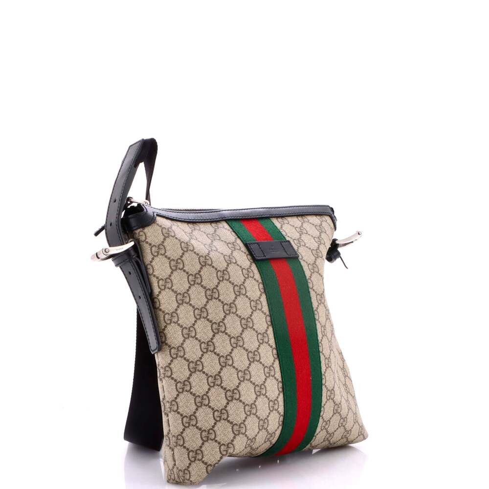 Gucci Web Messenger Bag Gg Coated #240755G10B - Picture 2 of 8